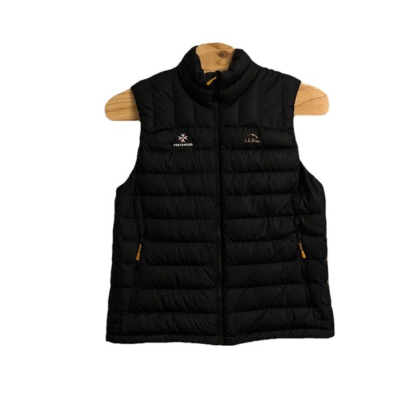 LL Bean Jacket Mens XL Black Downtek Puffer Vest Outdoor Down Fill Gorpcore - Picture 1 of 4